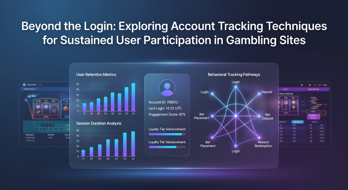 Visualization of account tracking dashboards used by gambling platforms to monitor user engagement patterns