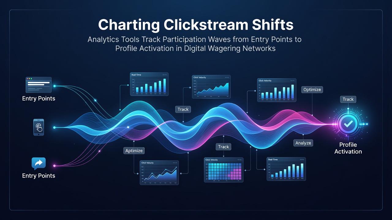 Analytics dashboard displaying clickstream paths from landing pages to account activation on betting platforms