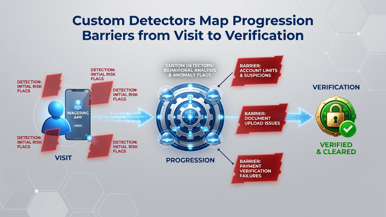 Detailed analytics dashboard illustrating verification bottlenecks and user drop-off rates in wagering applications