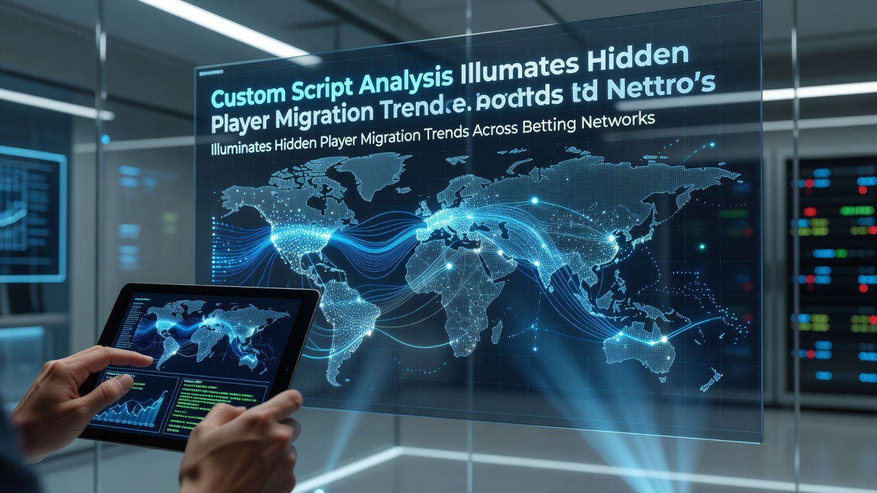 Custom scripts mapping player movement patterns between interconnected betting platforms and network nodes