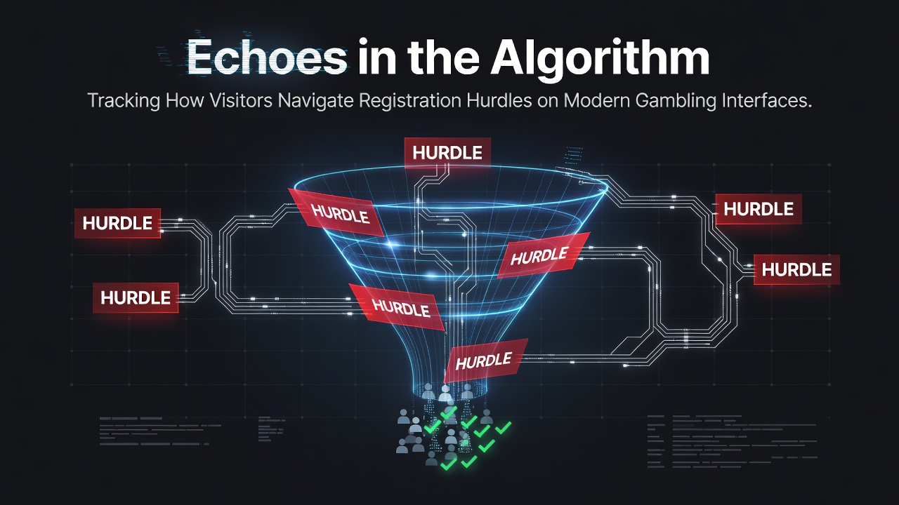 Diagram showing user flow through registration stages on a digital gambling platform with highlighted drop-off points