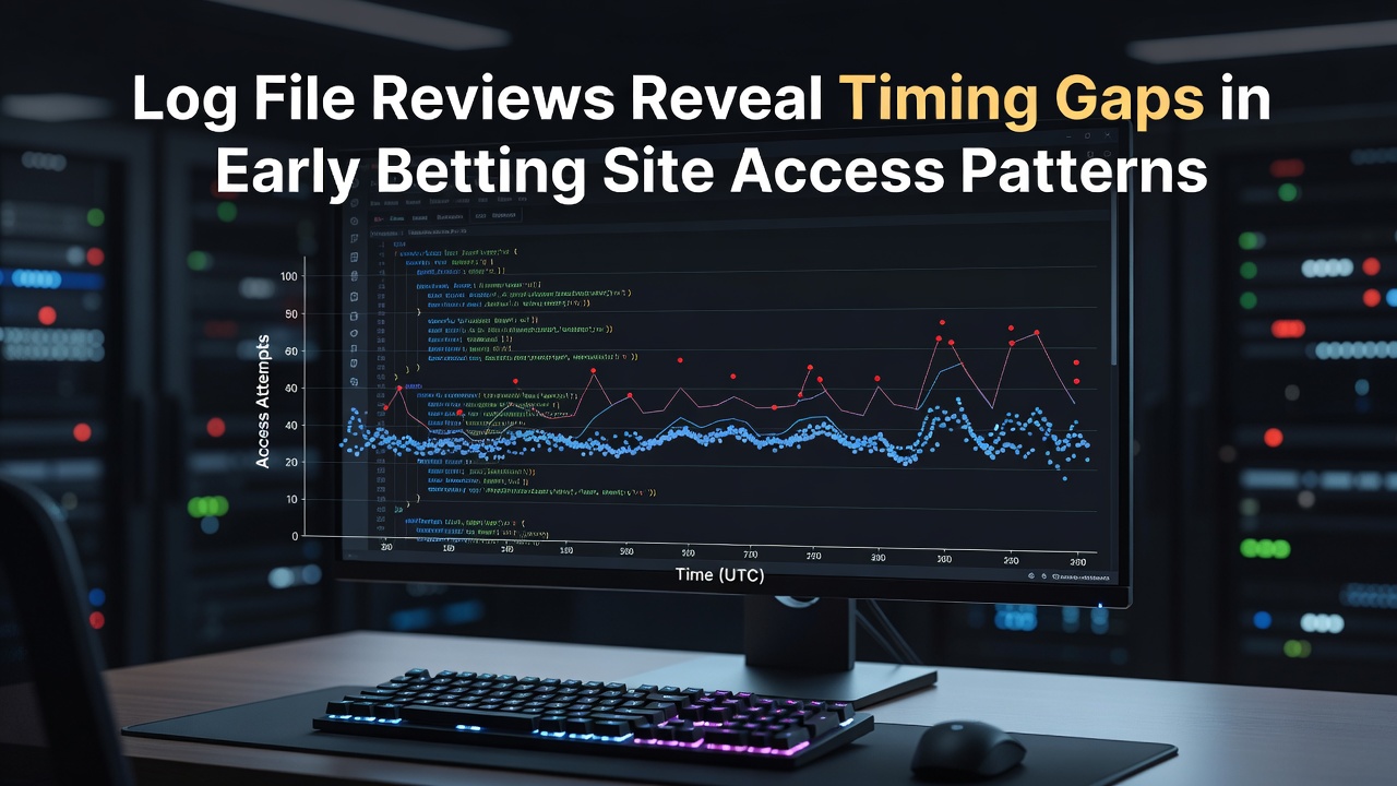 Server log analysis dashboard displaying timing metrics from betting platform access records
