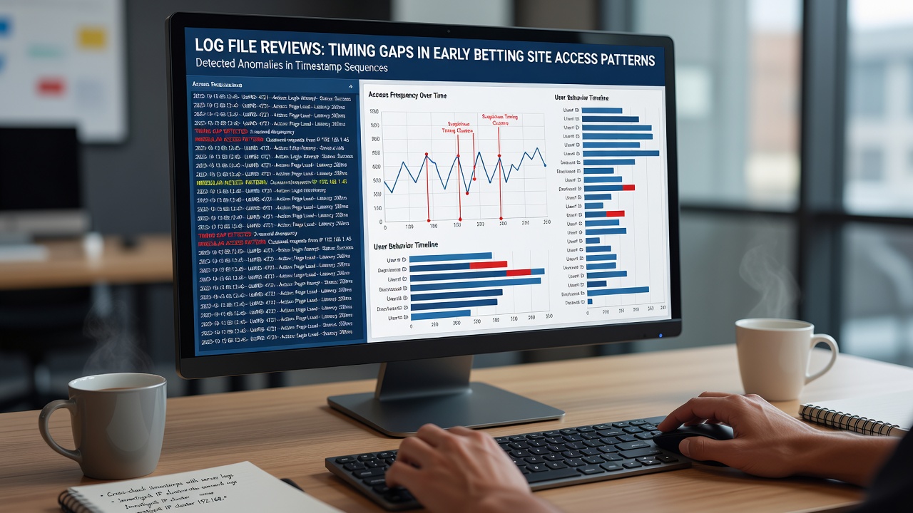 Visualization of access pattern timelines extracted from betting site server logs